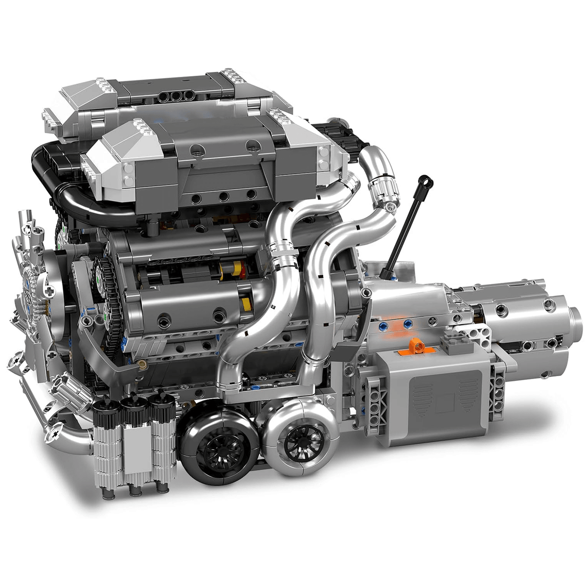 Trilumity Building Block Set: Motorised Hypercar W16 Engine & Gearbox (2024-Piece)