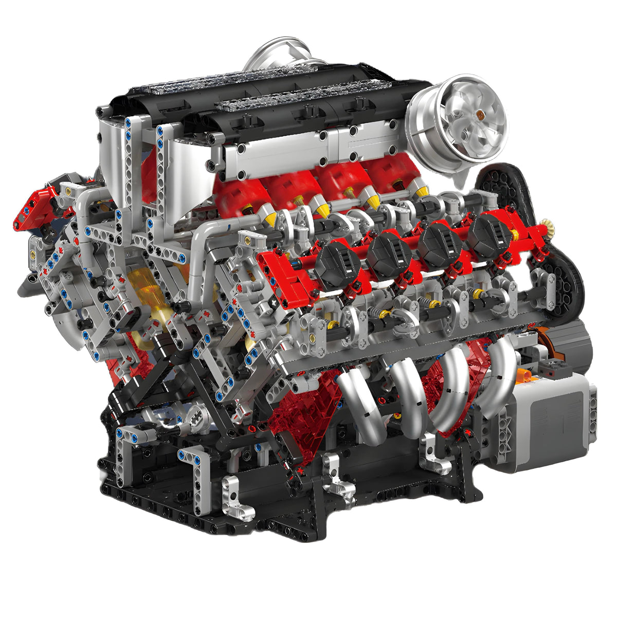 Trilumity Motorized Building Block Set: The Ultimate F488 V8 Engine (2717-Piece)