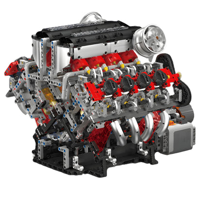 Trilumity Motorized Building Block Set: The Ultimate F488 V8 Engine (2717-Piece)