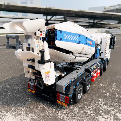 JieStar MOC Motorized Building Block Set: APP Mechanical RC Mixer Truck, Model FF11012