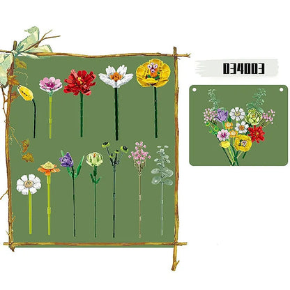 MORK MOC Building Block Set: Flowers Bouquet, Model 034003