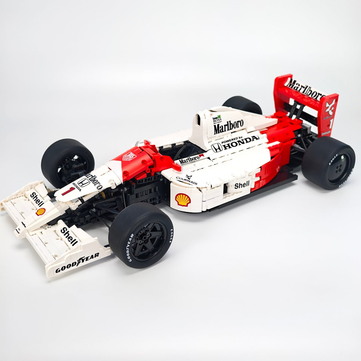 Trilumity Building Block Set: 1:8 McLaren Mp4/6 F1 Racing | 1991 Red & White Grand Prix Championship Livery (2800-Piece)