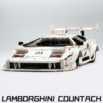 Trilumity Building Block Set: 1:8 Lamborghini Countach Lp5000 Building Set (3970+-Piece)
