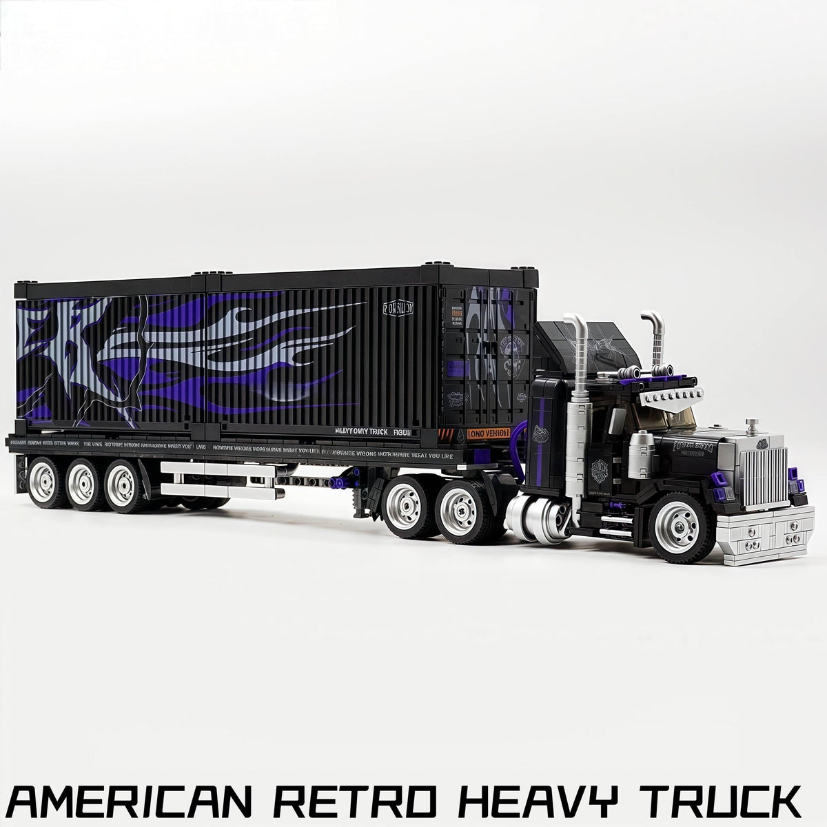 Trilumity Building Block Set: American Retro Gmc Heavy Truck – Spirit of the Open Road (1500+-Piece | 69cm)