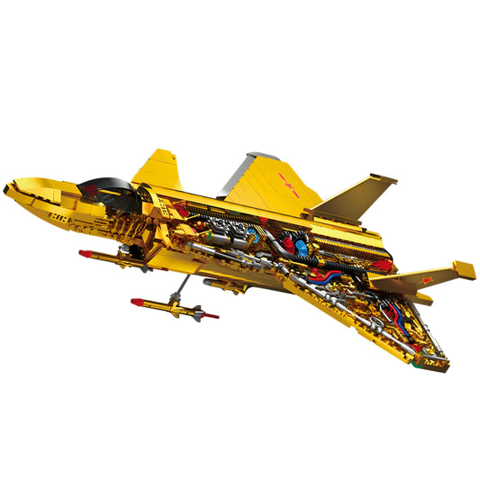 Trilumity Collector'S Golden Edition J-20 Building Block Set, 1,200-Piece