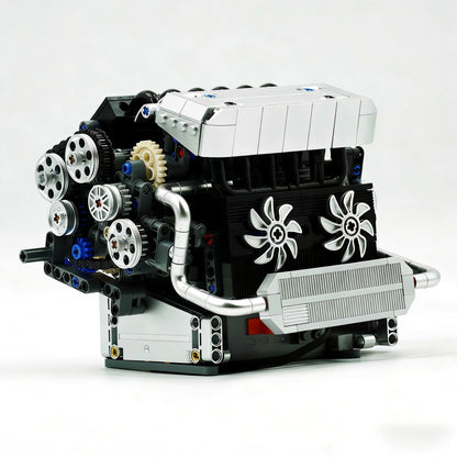 Trilumity Building Block Set: Motorised Inline-6 BMW Engine | German Performance Legend (743-Piece)