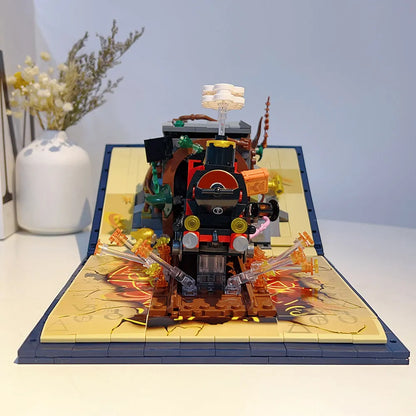 JieStar MOC Building Block Set: Harry Potter MOC Hogwarts Express Train, Model JJ9059