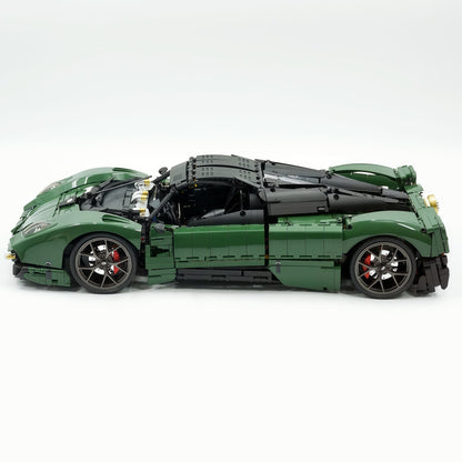 Trilumity Building Block Set: 1:8 Pagani Utopia Custom Avocado Green Paint – The Ultimate V12 Italian Hypercar (4688-Piece)