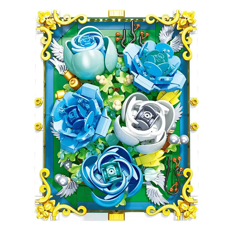 JieStar MOC Building Block Set: Heart Of The Ocean Picture Frame, Model JJ9029