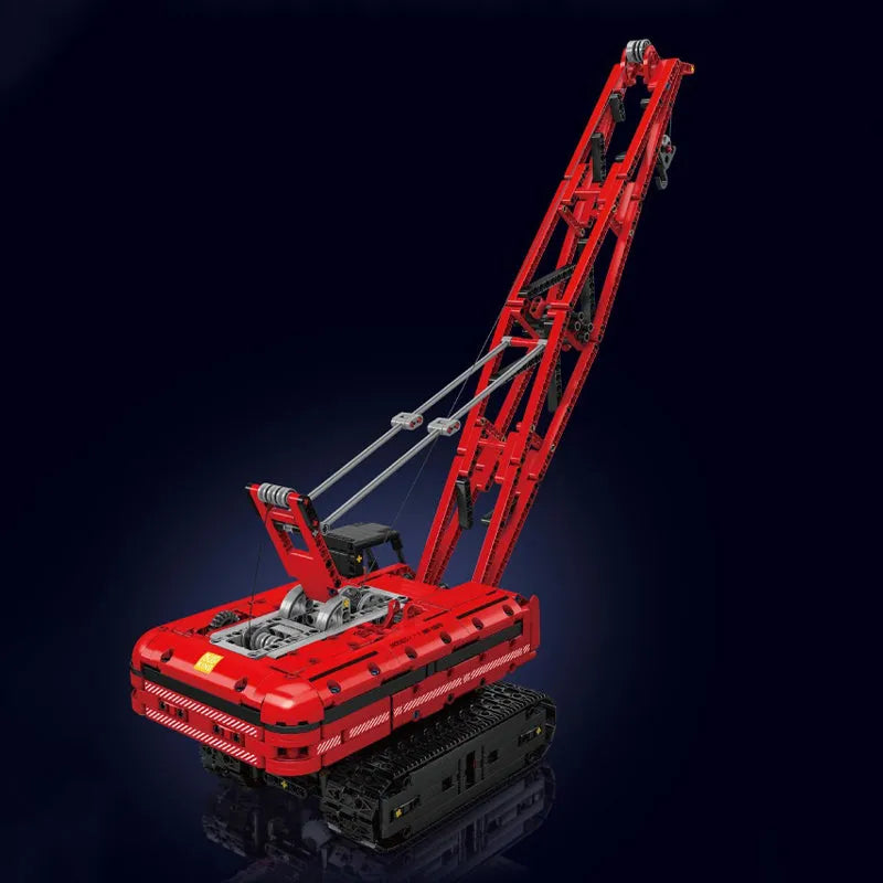 Mould King MOC Building Block Set: Motorized Red Crawler Crane, Model 15070