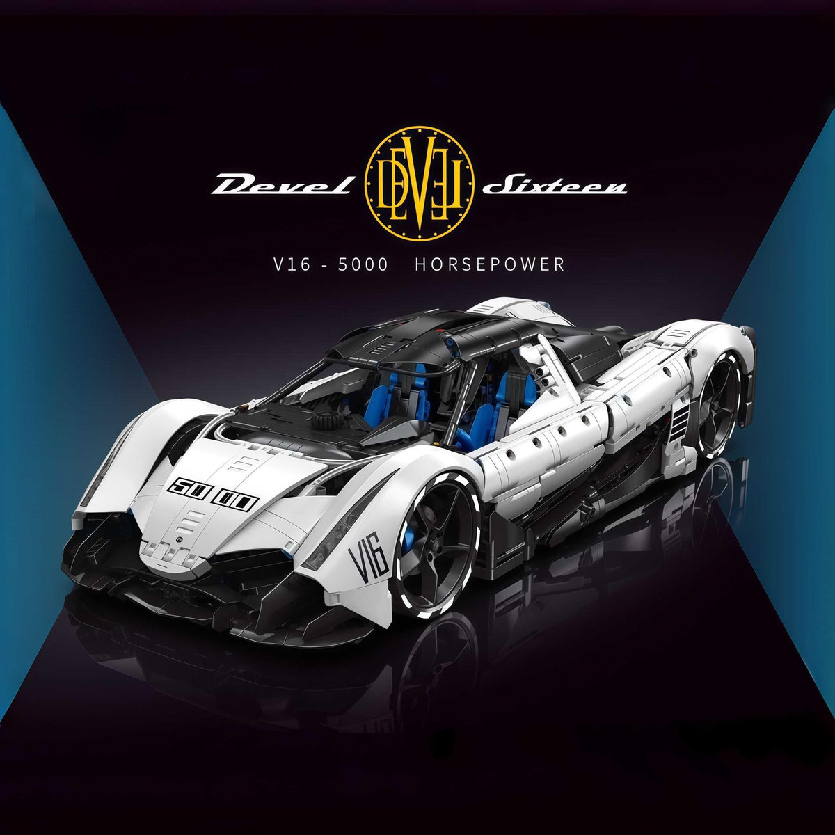 Trilumity Building Block Set: 1:8 Devel Sixteen V16 | Officially Licensed (4016Piece)