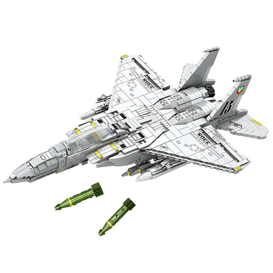 Trilumity F-15 Strike Eagle Building Block Set, 2,216-Piece