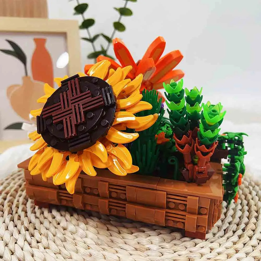 JieStar MOC Building Block Set: Creeper Plant Potted, Model JJ9034