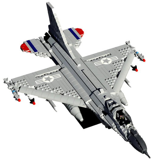 Trilumity F-16 Fighting Falcon Building Block Set, 1,427-Piece