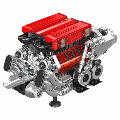Trilumity Building Block Set: Motorised Red Edition W16 Engine| 958-Piece