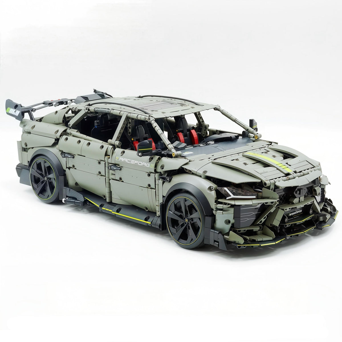 Trilumity Motorized Building Block Set: 1:8 The Ultimate Italian Super Suv | Remote Controlled | Grey Plating Limited Edition- 3223Piece