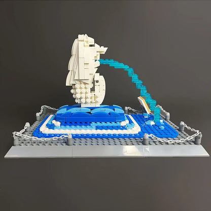 Wange MOC Building Block Set: Famous Merlion Statue 4218