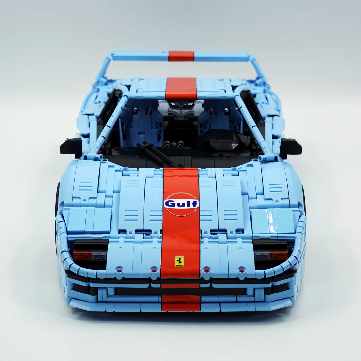 Trilumity Building Block Set: 1:8 The Ultimate 80s Turbo Icon Supercar, Gulf Blue Custom Edition (4026-Piece)