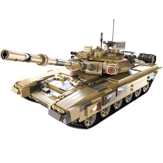 Trilumity T-90 Tank Building Block Set, Remote Control, 1,724-Piece