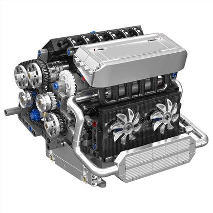 Trilumity Building Block Set: Motorised Inline-6 BMW German Engine | 744Piece