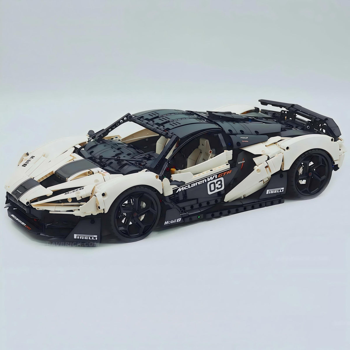 Trilumity Motorized Building Block Set: 1:8 The Ultimate British Woking Hypercar | White Custom Edition | Shipped in Original Gift Box (4200+-Piece)