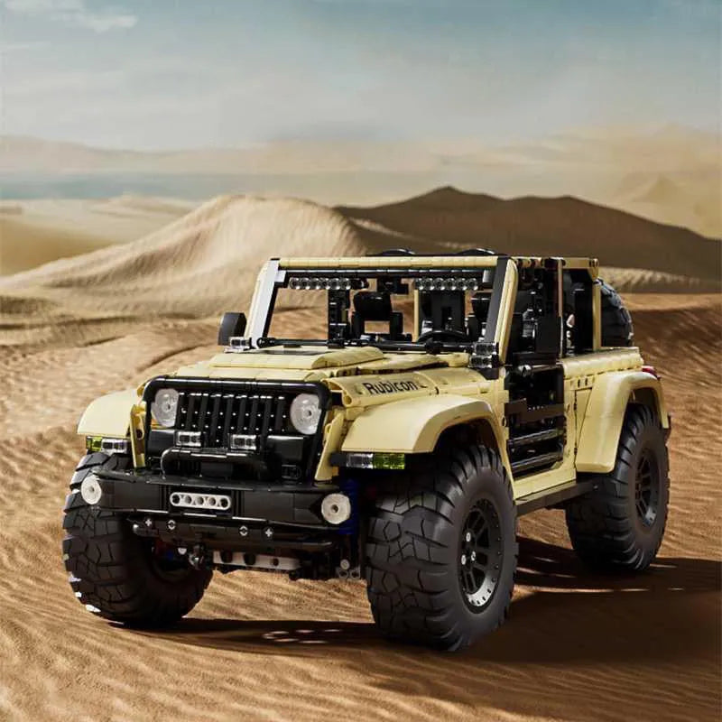 Mould King MOC Motorized Building Block Set: RC Jeep Wrangler SUV Car, Model K13184