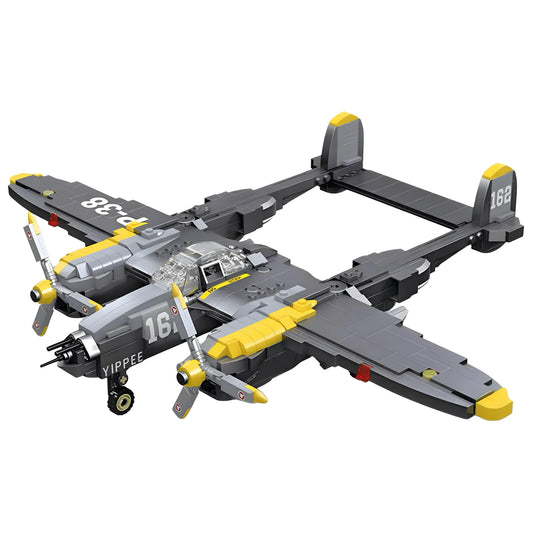 Trilumity P-38 Fighter Building Block Set, 942-Piece