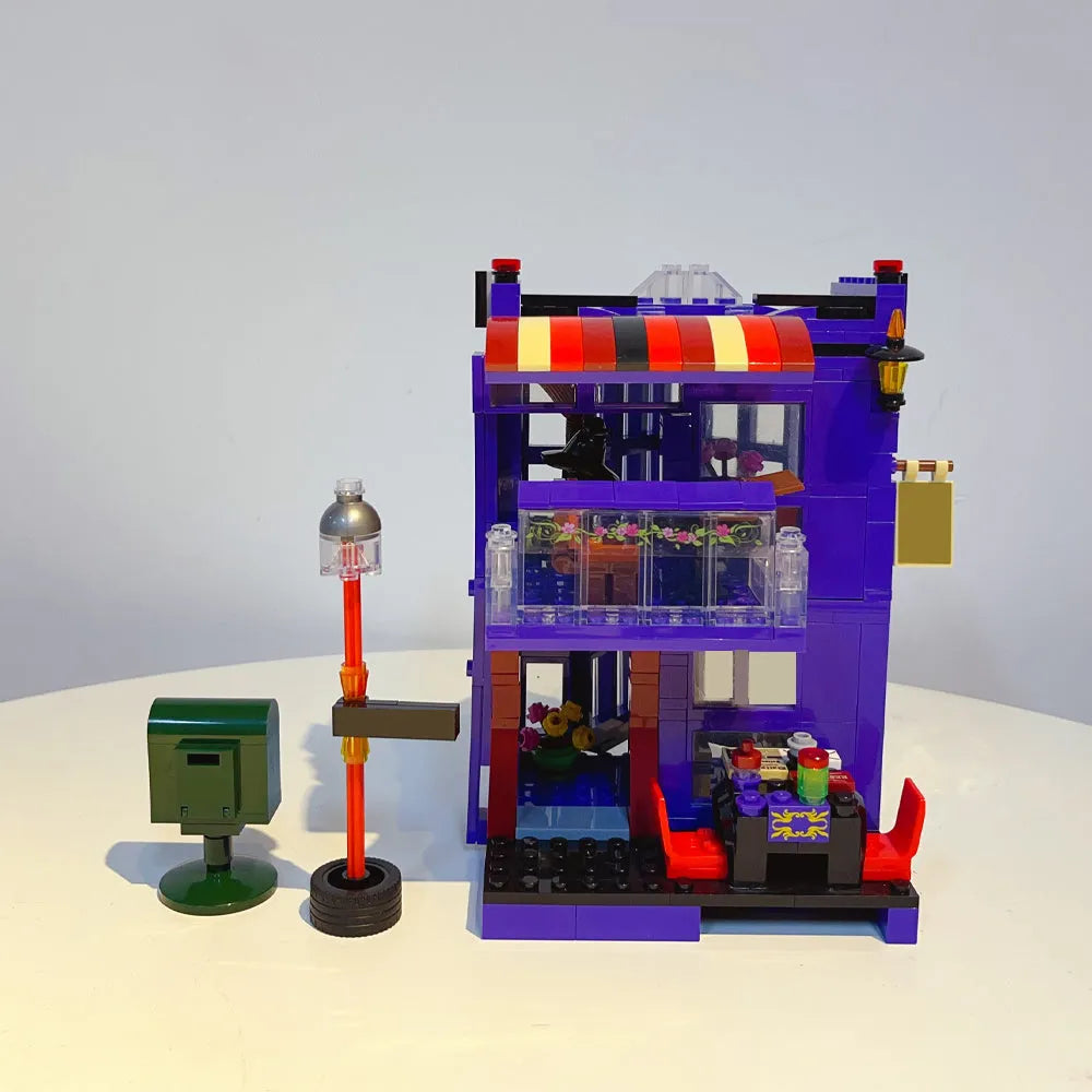 JieStar MOC Building Block Set: Harry Potter MOC Magic Diagon Pub, Model JJ9003