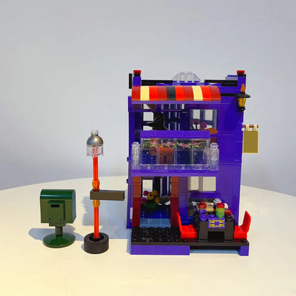 JieStar MOC Building Block Set: Harry Potter MOC Magic Diagon Pub, Model JJ9003