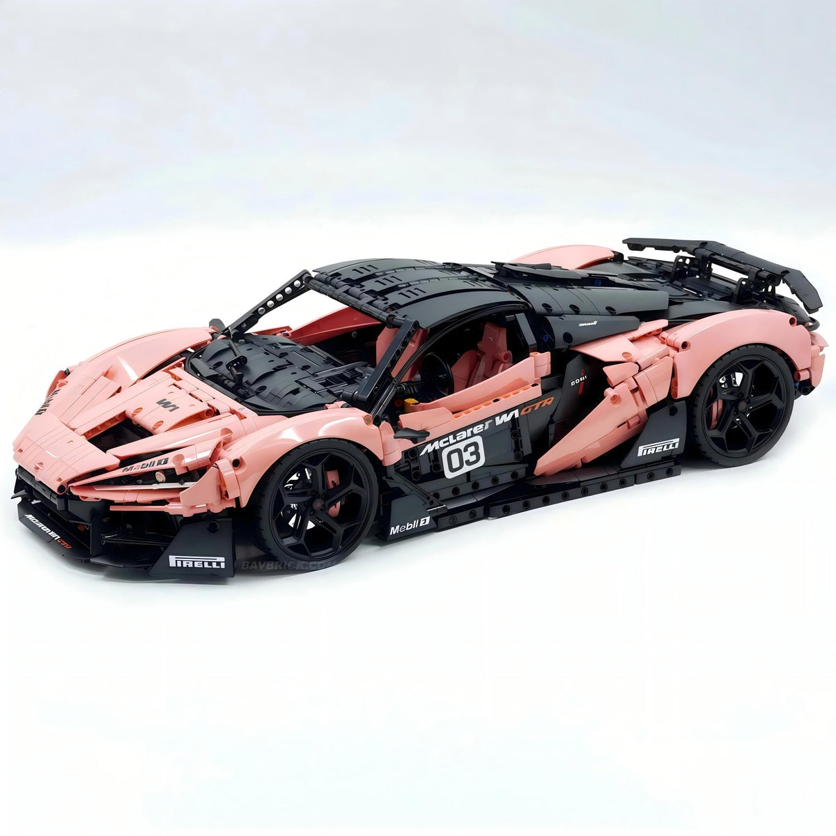 Trilumity Motorized Building Block Set: 1:8 The Ultimate British Woking Hypercar | Misty Rose Custom Edition | Shipped in Original Gift Box