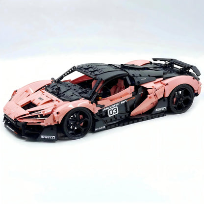 Trilumity Motorized Building Block Set: 1:8 The Ultimate British Woking Hypercar | Misty Rose Custom Edition | Shipped in Original Gift Box