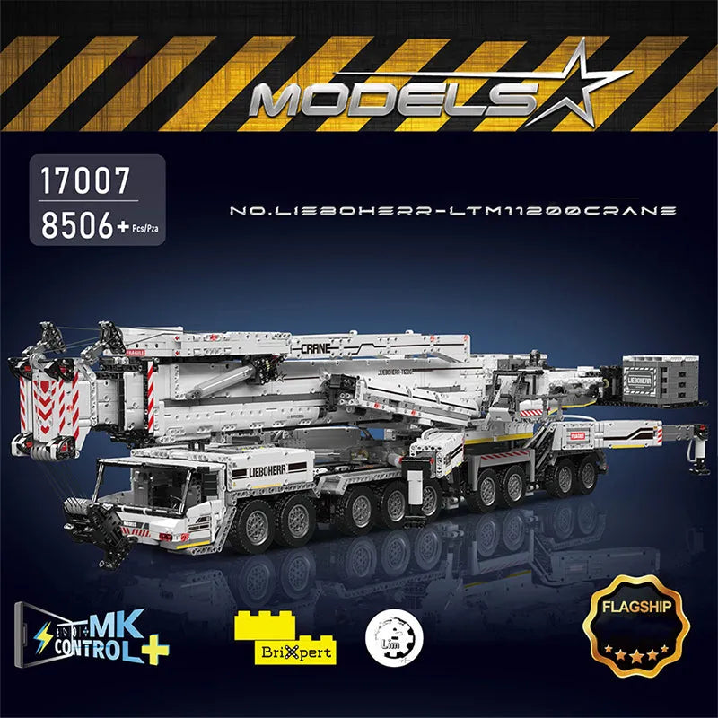 Mould King MOC Building Block Set: Motorized Liebherr LTM 11200 Crane, Model 17007