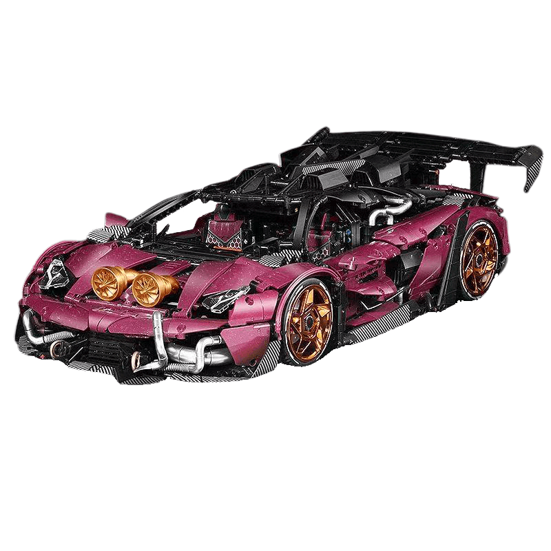 Trilumity Motorized Building Block Set: The Ultimate Turbocharged Italian Bull Jota V12 Hypercar (3950-Piece)