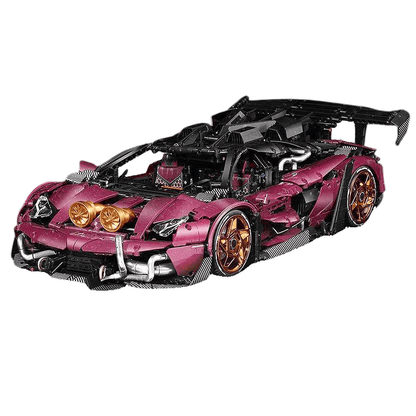 Trilumity Motorized Building Block Set: The Ultimate Turbocharged Italian Bull Jota V12 Hypercar (3950-Piece)