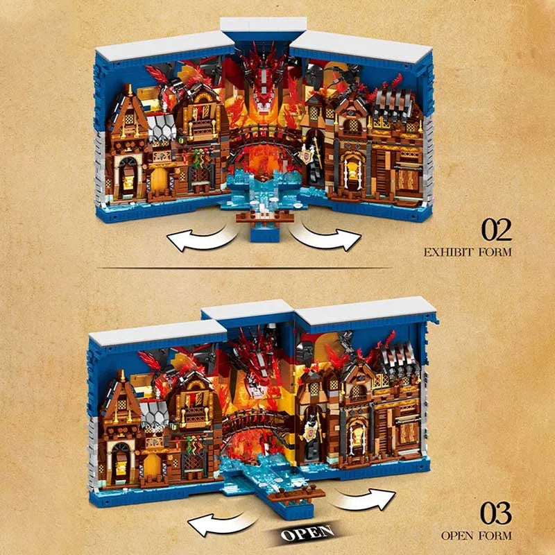 Reobrix MOC Building Block Set: Lord of Rings Movie MOC Hobbit Book, Model RE66035