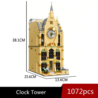 JieStar MOC Building Block Set: Harry Potter MOC Hogwarts Magic Clock Tower, Model JJ9005