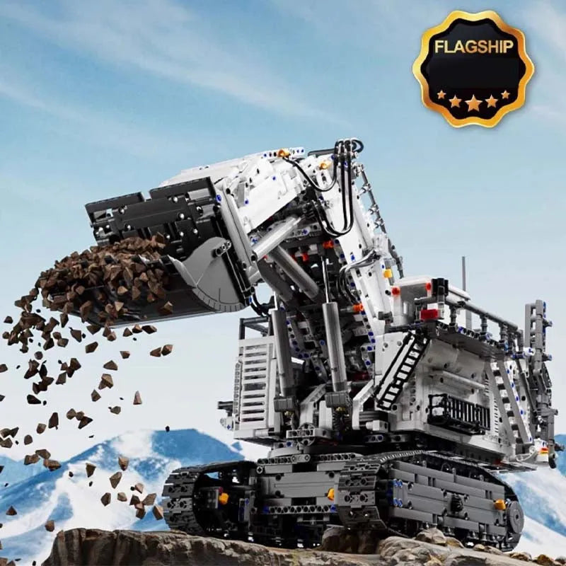 Mould King MOC Motorized Building Block Set: Liebherr R9800 Excavator, Model K17048