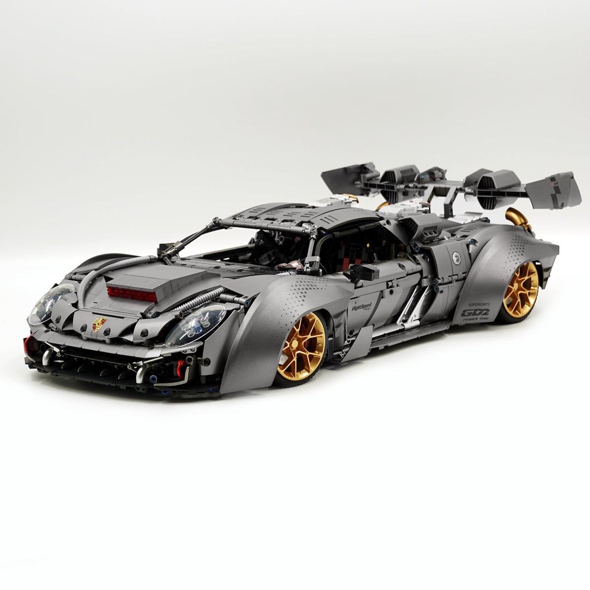 Trilumity Motorized Building Block Set: 1:8 Porsche Ultimate 918 Widebody Supercar Full-featured Edition with Remote Control (4306-Piece)