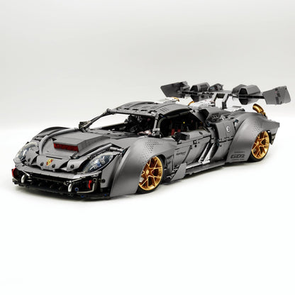 Trilumity Motorized Building Block Set: 1:8 Porsche Ultimate 918 Widebody Supercar Full-featured Edition with Remote Control (4306-Piece)