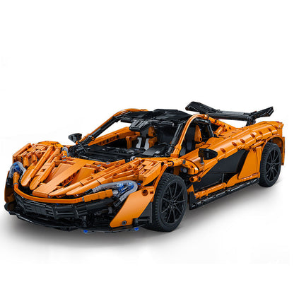 Trilumity Motorized Building Block Set: 1: 8 British Woking Hypercar Smiling W1 Building Sets, Rear wing linked air suspension, Butterfly Wing Door