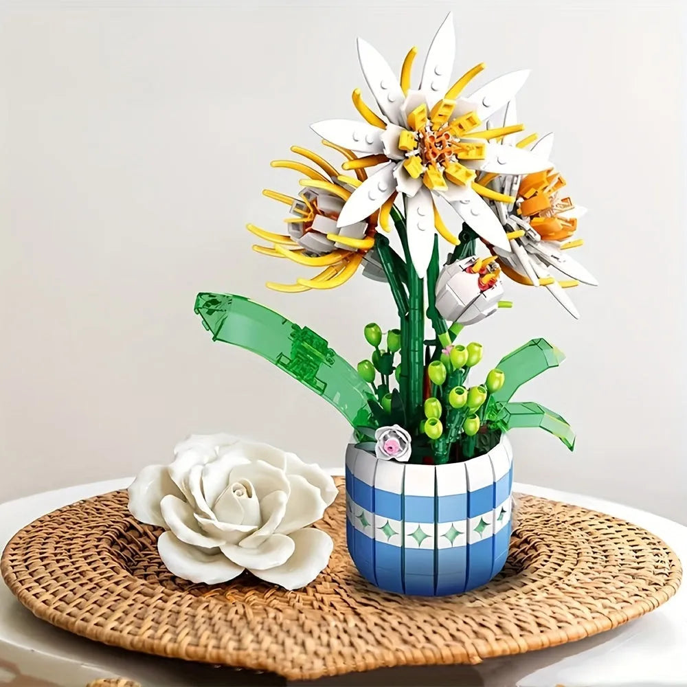 JieStar Building Block Set: Epiphyllum Bonsai Plant, Model JJ9033