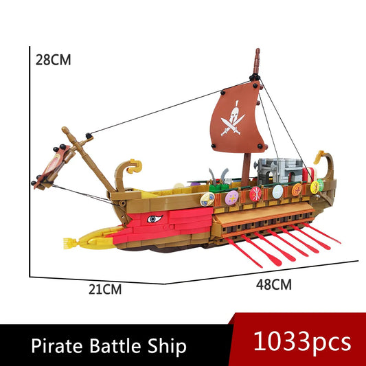 JieStar MOC Building Block Set: Experts Boat MOC The Spartan Ship, Model 58002