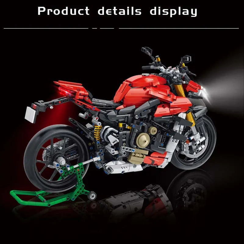 Panlos MOC Building Block Set: Ducati V4 Sport Motorcycle, Model 672105