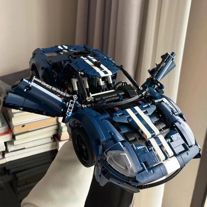 MOC Building Block Set: 2022 Ford GT Racing Sports Car, Model 36002