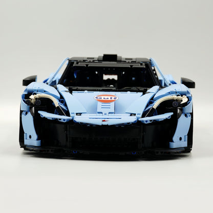 Trilumity Building Block Set: 1: 8 The Ultimate British Hybrid Hypercar | Gulf Blue Custom Edition(3893-Piece)