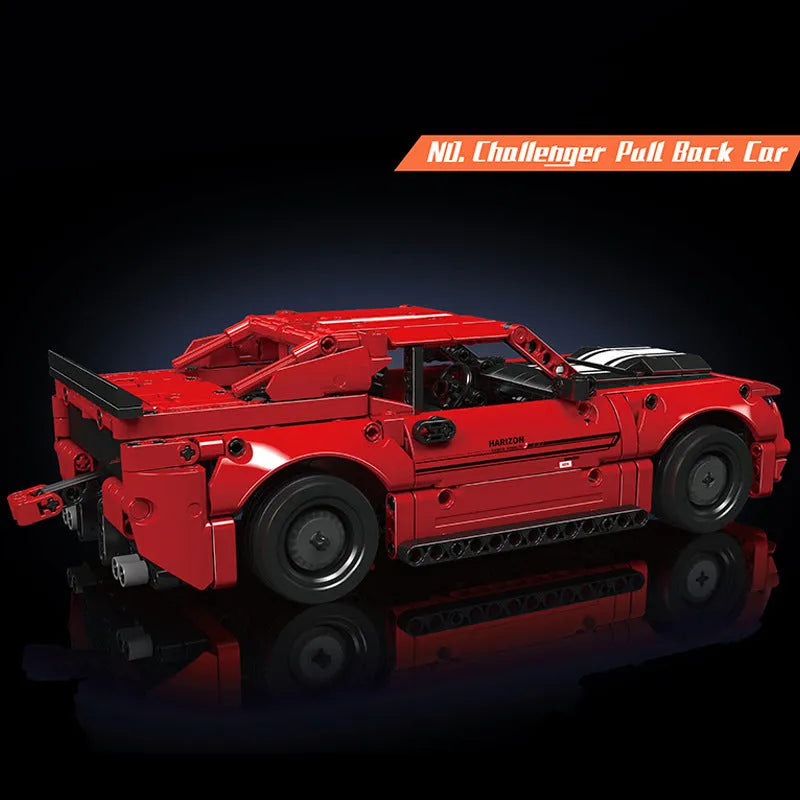 Mould King Building Block Set: Challenger Pull Back Sports Car, Model K15080