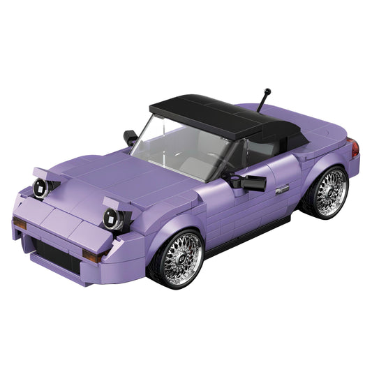 Trilumity Building Block Set: 1: 24 Mazda Mx-5 with Container Display Case (372-Piece)