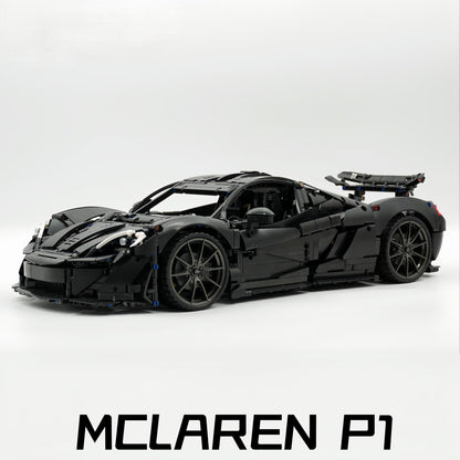 Trilumity Building Block Set: 1: 8 The Ultimate British Hybrid Hypercar | Matt Black Custom Edition(3893-Piece)