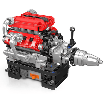 Trilumity Building Block Set: Motorised Italian V8 Engine (750-Piece)