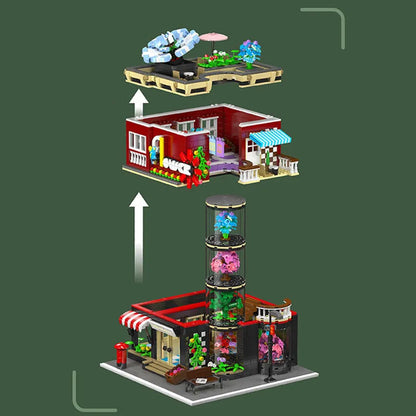 Mould King Building Block Set: Flower Shop Modular, Model K16056